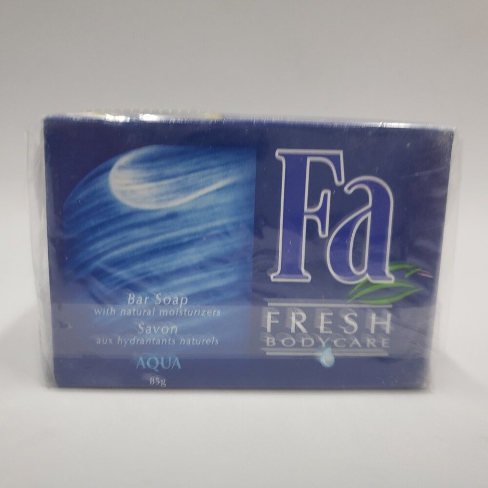 Retired FA Fresh Aqua Luxury Bar Soap 85g New In Box Pack of Two Bars Unisex